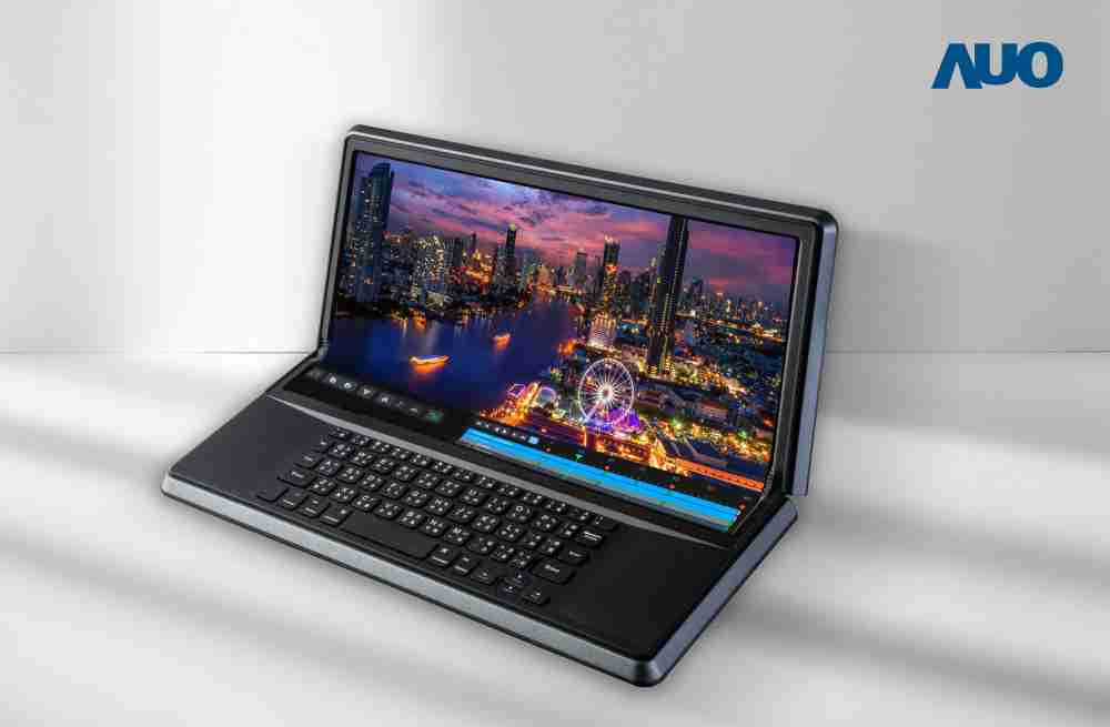 森林舞会14.6吋Micro LED折迭显示屏幕，，，，搭配半径4mm的弯折绞炼，，以及高画素、、、高亮度、、、、高对比度的显示技术特点，，，即便在大视角下仍保有绝佳色相与亮度