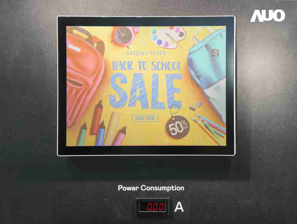 森林舞会展示胆固醇液晶超低耗能户外全彩显示器，，，，ChLC（胆固醇液晶）以双稳态技术使静态显示零功耗，，具省电、、高彩度、、环保的特性，，，，还整合软硬件系统解决方案，，，可透过单一云端平台管理