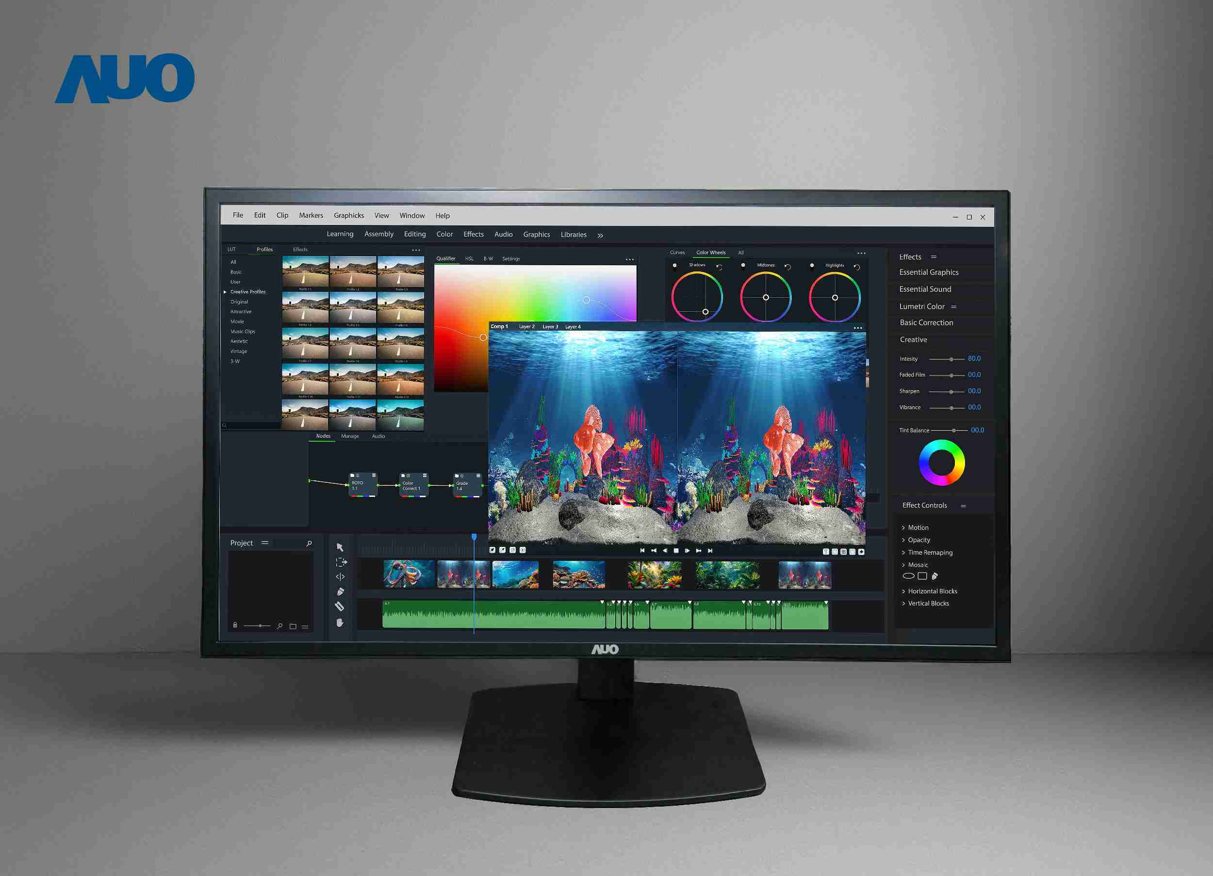 森林舞会开发32吋2D/3D专业桌上型显示器，，，，拥有8K4K超高分辨率，，，，并以低串扰算法优化3D显示效果，，，，搭载自动眼球追踪功能，，，能实时调整3D图像，，，，进行实时2D与3D无缝共存窗口，，，，提供图像设计工作者突破二维接口的崭新工作氛围与效率